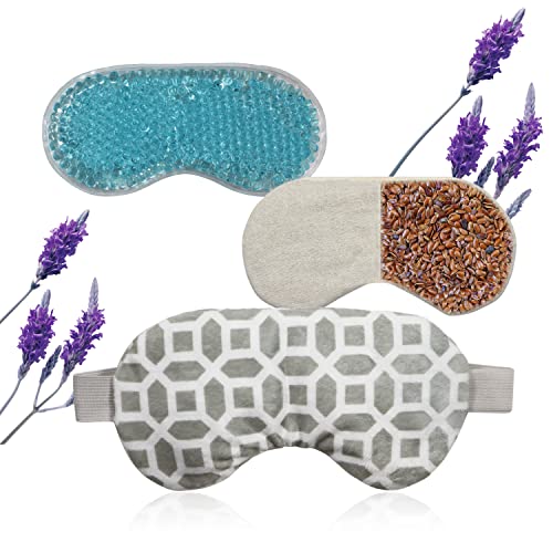 Moist Heat Eye Mask,Ice/Hot Compress Eye Pillow for Dry Eyes,Puffy Eyes with ...