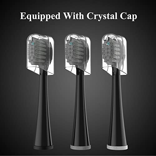 3 Count Brush Heads for Waterpik - Compact Replacement Flossing Toothbrush He...