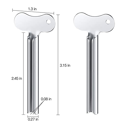 ZOCONE Toothpaste Squeezer, 6pcs Metal Tube Squeezer Key Stainless Steel Toot...