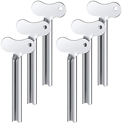 ZOCONE Toothpaste Squeezer, 6pcs Metal Tube Squeezer Key Stainless Steel Toot...