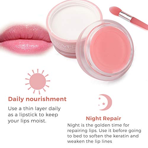 Lip Sleeping Mask, with Lip Scrubs Exfoliator & Moisturizer, Double Effect Li...