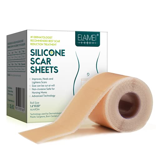 Silicone Scar Sheets (1.6” x 120”Roll-3M), Silicone Scar Tape Roll, Scar Sili...