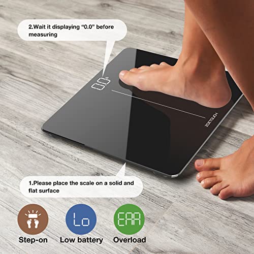 ZOETOUCH Digital Body Weight Bathroom Scale, Weighing Scale, Step-On Technolo...
