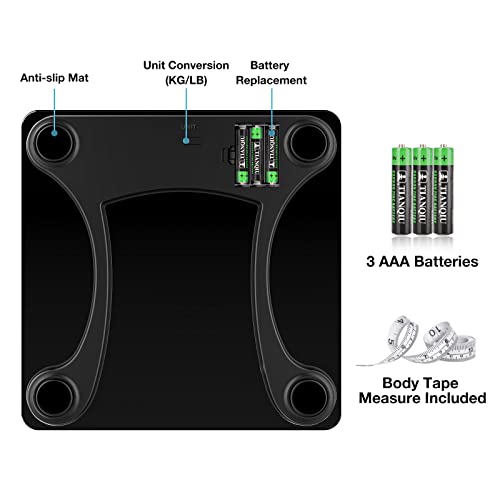 ZOETOUCH Digital Body Weight Bathroom Scale, Weighing Scale, Step-On Technolo...
