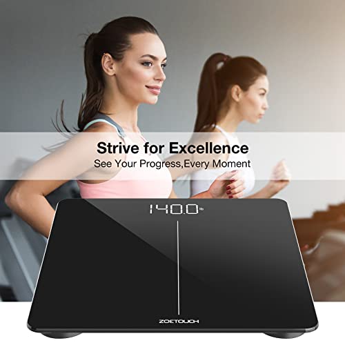 ZOETOUCH Digital Body Weight Bathroom Scale, Weighing Scale, Step-On Technolo...