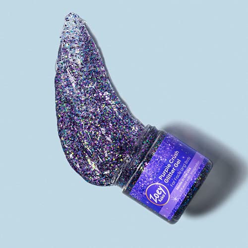 Purple Crush Cosmetic Grade Glitter Gel for Face, Hair, Body - Aloe Vera Base...