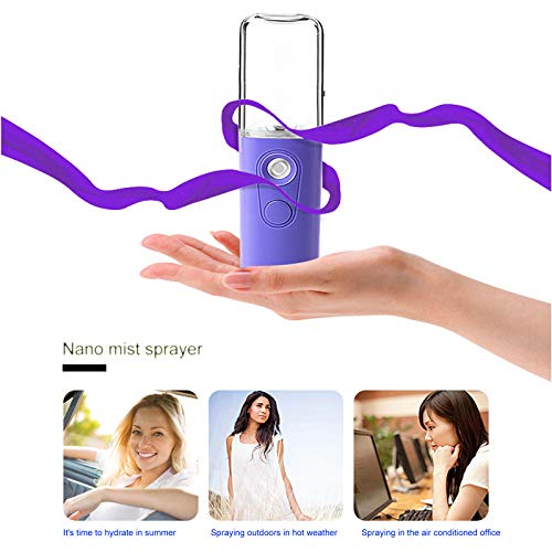Mini Facial Mister, Portable Sprayer with USB Charging Port, Nano Spray Humid...