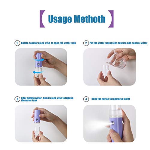 Mini Facial Mister, Portable Sprayer with USB Charging Port, Nano Spray Humid...