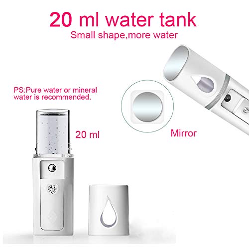 Nano Facial Steamer Mist Spray Eyelash Extensions Cleaning Pores Water SPA Mo...