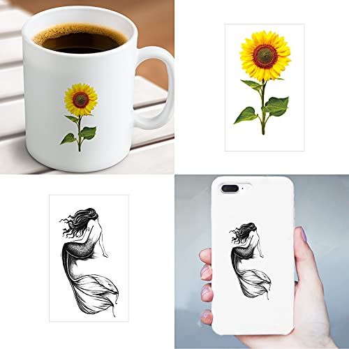 72 Sheets Temporary Tattoos for Women and Girls, Flower Tattoo Temporary, But...