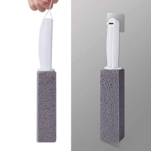 4 Pack Pumice Cleaning Stone with Handle, Toilet Bowl Pumice Cleaning Stone T...