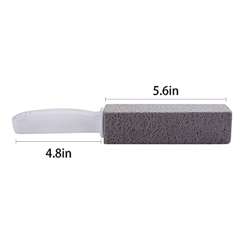 4 Pack Pumice Cleaning Stone with Handle, Toilet Bowl Pumice Cleaning Stone T...