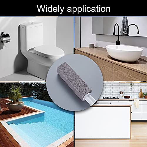 4 Pack Pumice Cleaning Stone with Handle, Toilet Bowl Pumice Cleaning Stone T...