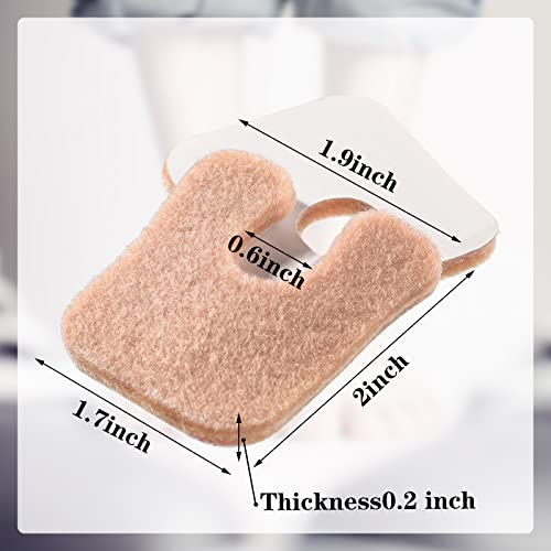 48 Pieces U-Shaped Felt Callus Pads Metatarsal Foot Pads for Pain Relief Prot...