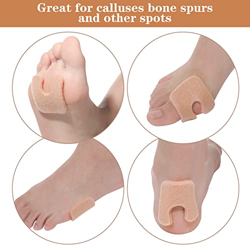 48 Pieces U-Shaped Felt Callus Pads Metatarsal Foot Pads for Pain Relief Prot...
