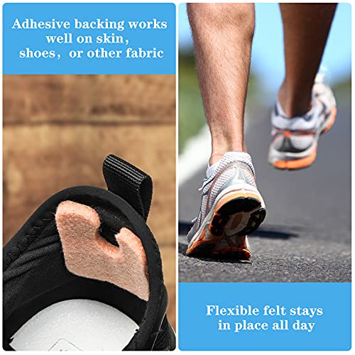 48 Pieces U-Shaped Felt Callus Pads Metatarsal Foot Pads for Pain Relief Prot...