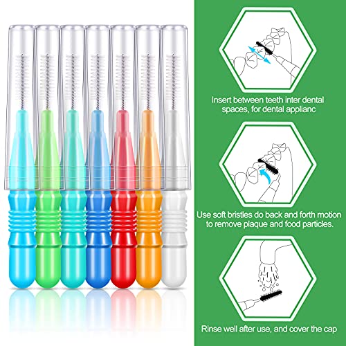 70 Pieces Interdental Brush Teeth Floss Tooth Cleaning Tool Toothpick Cleaner...