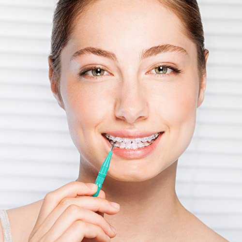 70 Pieces Interdental Brush Teeth Floss Tooth Cleaning Tool Toothpick Cleaner...