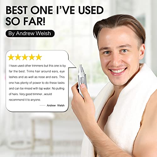 Ear and Nose Hair Trimmer Clipper - 2021 Professional Painless Eyebrow & Faci...