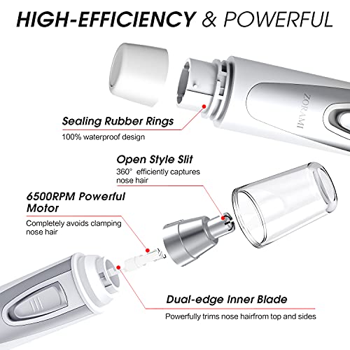 Ear and Nose Hair Trimmer Clipper - 2021 Professional Painless Eyebrow & Faci...