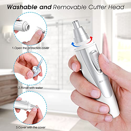 Ear and Nose Hair Trimmer Clipper - 2021 Professional Painless Eyebrow & Faci...