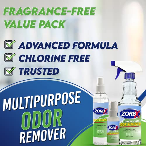 ZORBX Unscented Odor Eliminator Combo Value Pack - Used in Hospitals & Health...