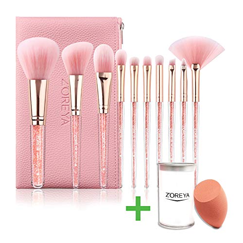 Highend Makeup Brushes Crystal Handle Makeup Brush Set 10pcs Best Make up too...