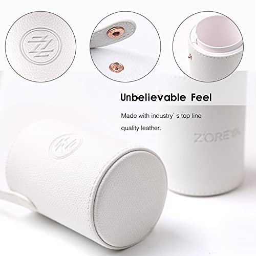 Zoreya Travel Makeup Brush Set White 12pcs Makeup Brushes Premium Synthetic H...