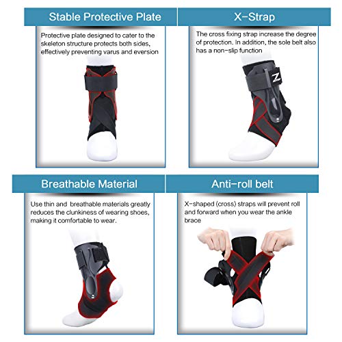 ZOUYUE Ankle Brace, Ankle Support Brace for Ankle Sprains, Ankle Braces for M...