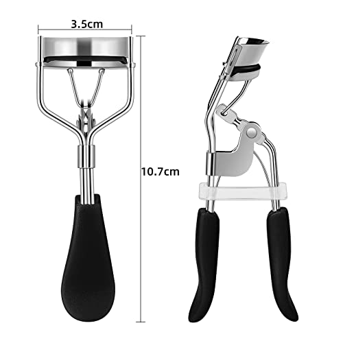 Zowor Eyelash Curlers with 5PCS Silicone Refill Pad Fit All Eye Shape Curved ...