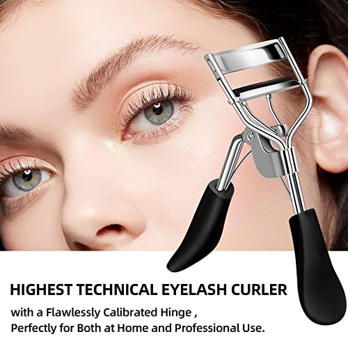 Zowor Eyelash Curlers with 5PCS Silicone Refill Pad Fit All Eye Shape Curved ...