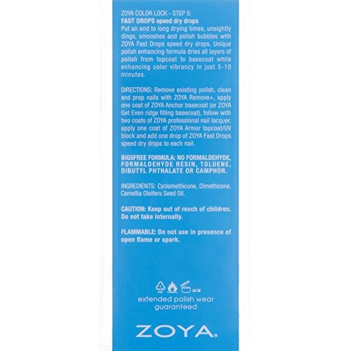 ZOYA Fast Drying Drops Top Nail Coat , Clear , 0.5 Fl Oz (Pack of 1)