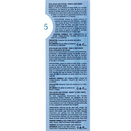 ZOYA Fast Drying Drops Top Nail Coat , Clear , 0.5 Fl Oz (Pack of 1)