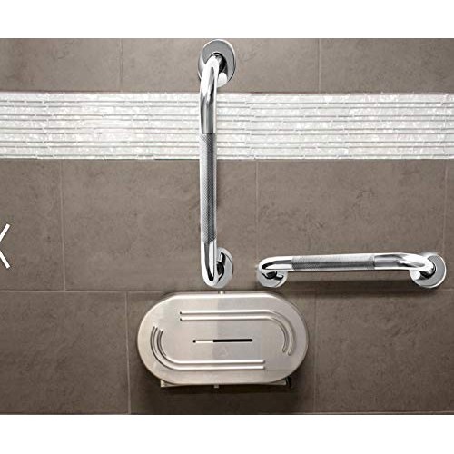 2 Pack 16 Inch Anti Slip Shower Grab Bar Handle, ZUEXT Chrome Stainless Steel...