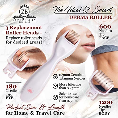 ZUSTBEAUTY | ALL IN 1| Derma Roller Kit With Vitamin C 25% Serum & Collagen C...