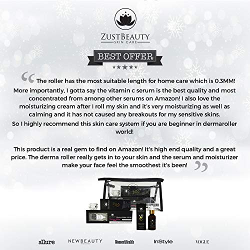 ZUSTBEAUTY | Derma Roller Kit With Organic Vitamin C Serum w/Soothing Cream F...