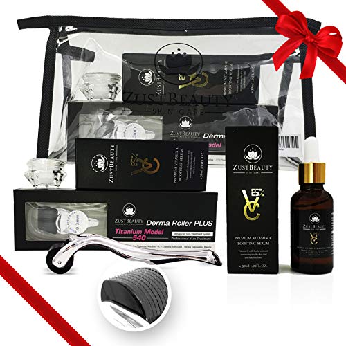 ZUSTBEAUTY | Derma Roller Kit With Organic Vitamin C Serum w/Soothing Cream F...