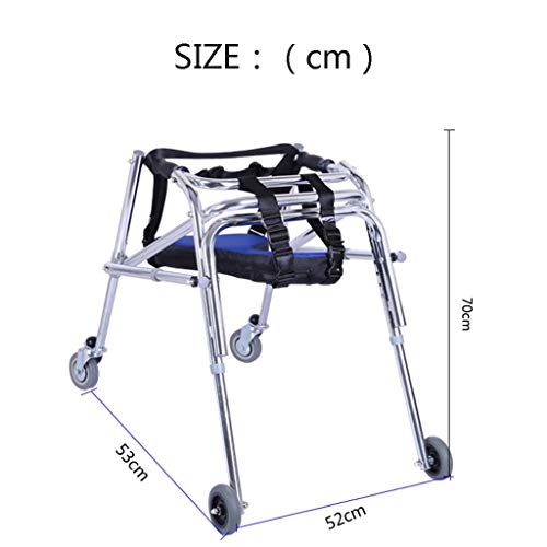 Roscloud@ Walker Pulley Rear-Mounted Walker One-Way Folding Anti-Backward Siz...