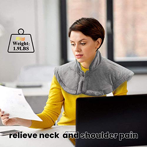 Heating Pad for Neck and Shoulder，Electric Heated Neck Wrap for Upper Back P...