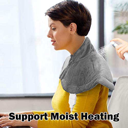 Heating Pad for Neck and Shoulder，Electric Heated Neck Wrap for Upper Back P...