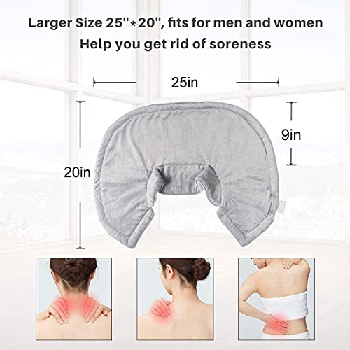 Heating Pad for Neck and Shoulder，Electric Heated Neck Wrap for Upper Back P...