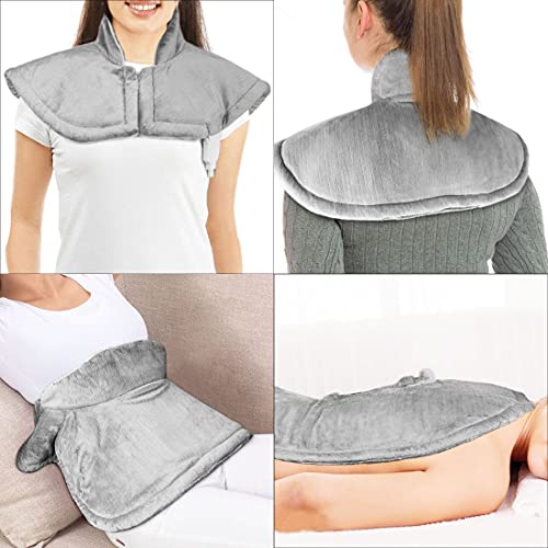 Heating Pad for Neck and Shoulder，Electric Heated Neck Wrap for Upper Back P...