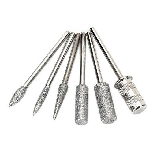 ZXUY 6pc Nail Drill Bits for Machine Replacement 3/32" Shank Size Acrylic Art