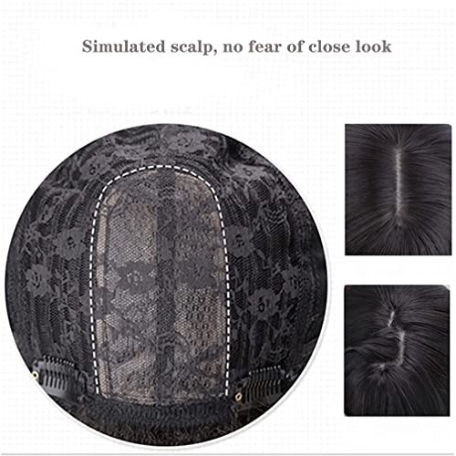 Long Black Wig with Bangs Wigs for Women Black Heat Resistant Fiber Hair ，Na...