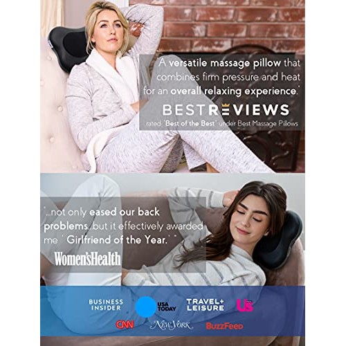 Zyllion Shiatsu Back and Neck Massager - Kneading Massage Pillow with Heat fo...