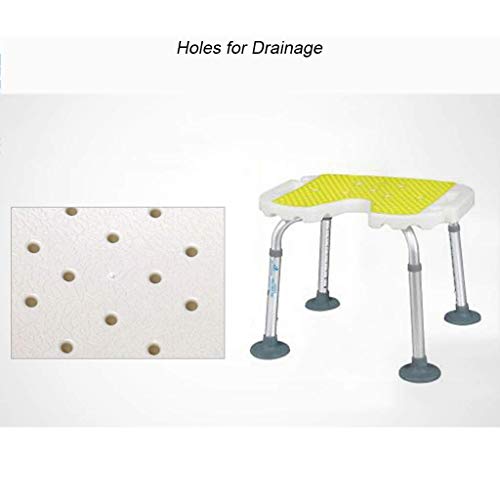 ZYLZL Shower Chair,Bath Seat Bench Shower Stool with Non-Slip Suction Cup Fee...