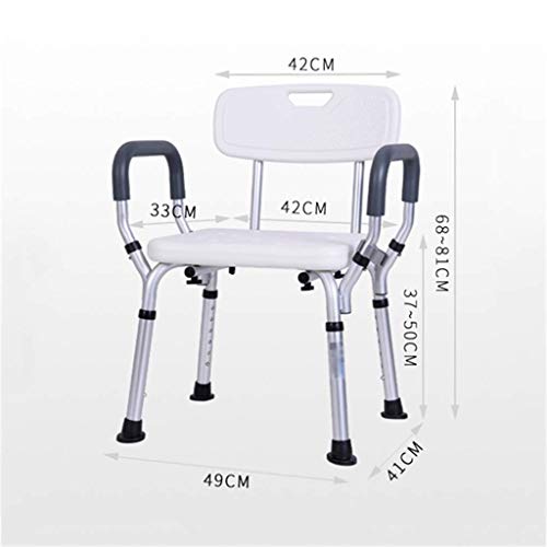ZYLZL Shower Chair,Bathtub Seat Easy Clean Adjustable Shower Chair/Pregnant S...
