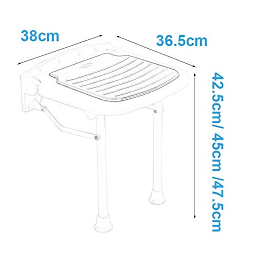 ZYLZL Shower Chair,Bathtub Seat Folding Shower Seat Bench Wall Shower Chair, ...