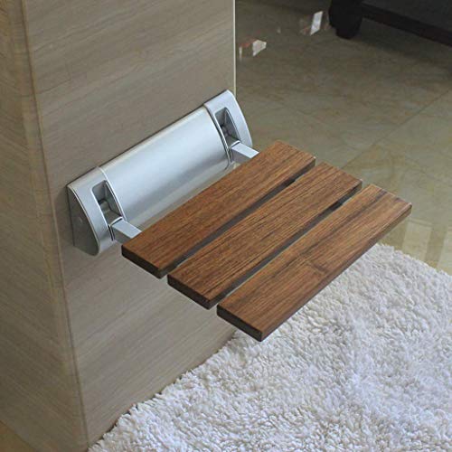 ZYLZL Shower Chair,Foldaway Shower Seating Chair Wood Wall Mount Shower Seat ...