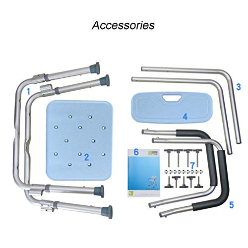 ZYLZL Shower Chair,Pregnant Woman Bath Stool Chair with Safety Handle Backres...